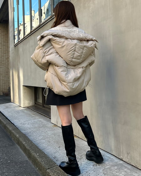 INGNI（イング） BIGフードエコダウン ﾗｲﾄﾍﾞｰｼﾞｭ