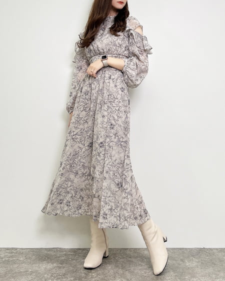 花柄オープンショルダーワンピース Ingni イング 公式通販 Ingni Store