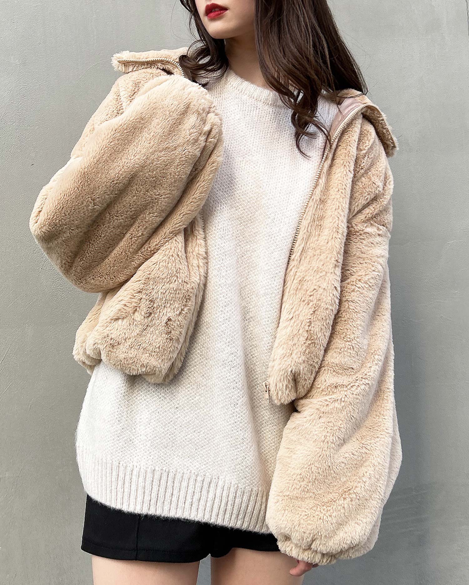 sulvam ファーブルゾン ジャケット L | www.ibnuumar.sch.id