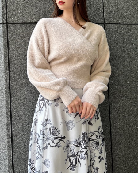INGNI(イング) フェザーヤーンカシュクールニット（ＯＵＴＬＥＴ）