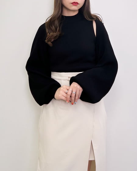 INGNI(イング) ボレロニット+アメスリタンクSET クロ