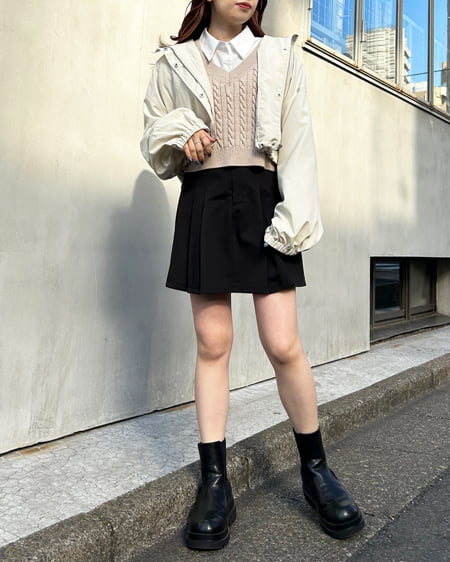 INGNI（イング） クロップド丈マウンテンパーカー ｱｲﾎﾞﾘｰ