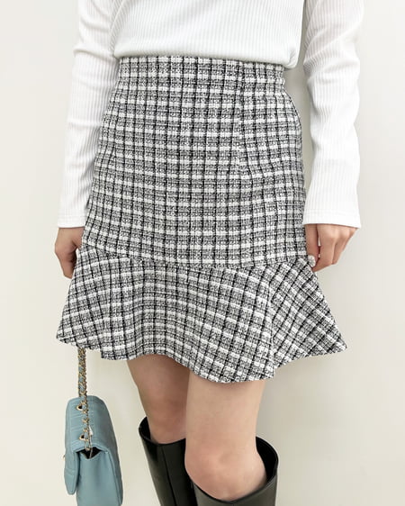 【春の新作】裾切替／ミニフレアスカート