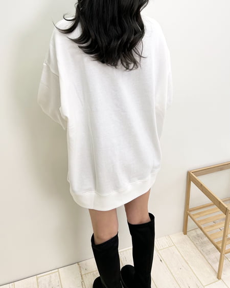 INGNI(イング) ふくれ刺しゅうロゴチュニック オフホワイト/ブルー