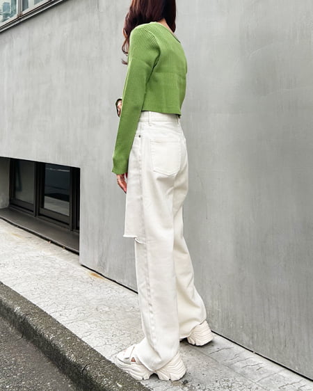 INGNI(イング) フロントチェーン付ボレロニット+キャミSET ライトグリーン