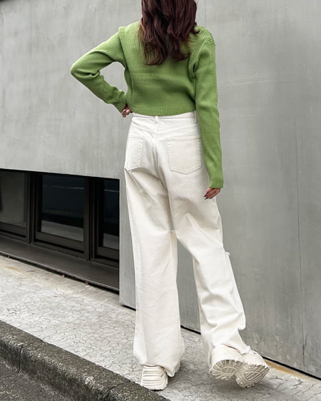 INGNI(イング) フロントチェーン付ボレロニット+キャミSET ライトグリーン