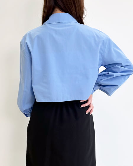 INGNI(イング) バリモアカラーショートシャツ サックス/ブルー