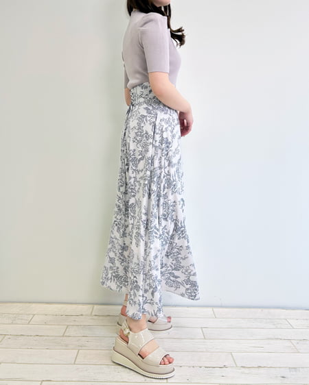 INGNI(イング) デコルテオープンパワショル5分袖ニット グレージュ