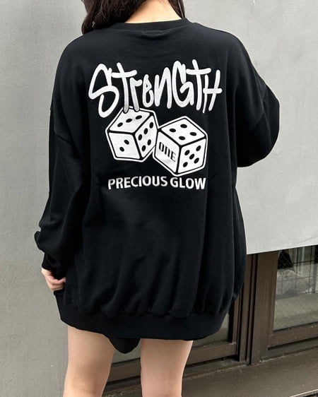 INGNI(イング) BACKダイスロゴミニスウェットチュニック クロ