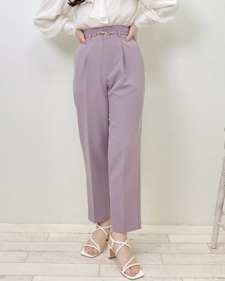 INGNI（イング） ビットベルト付テーパード／パンツ ﾗﾍﾞﾝﾀﾞｰ