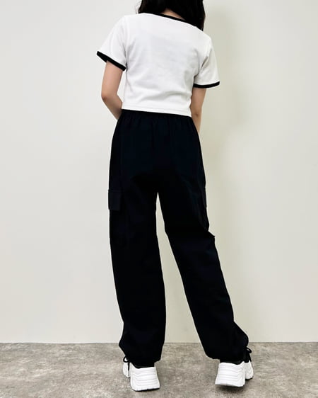 INGNI（イング） ドローコードカーゴパンツ ｸﾛ