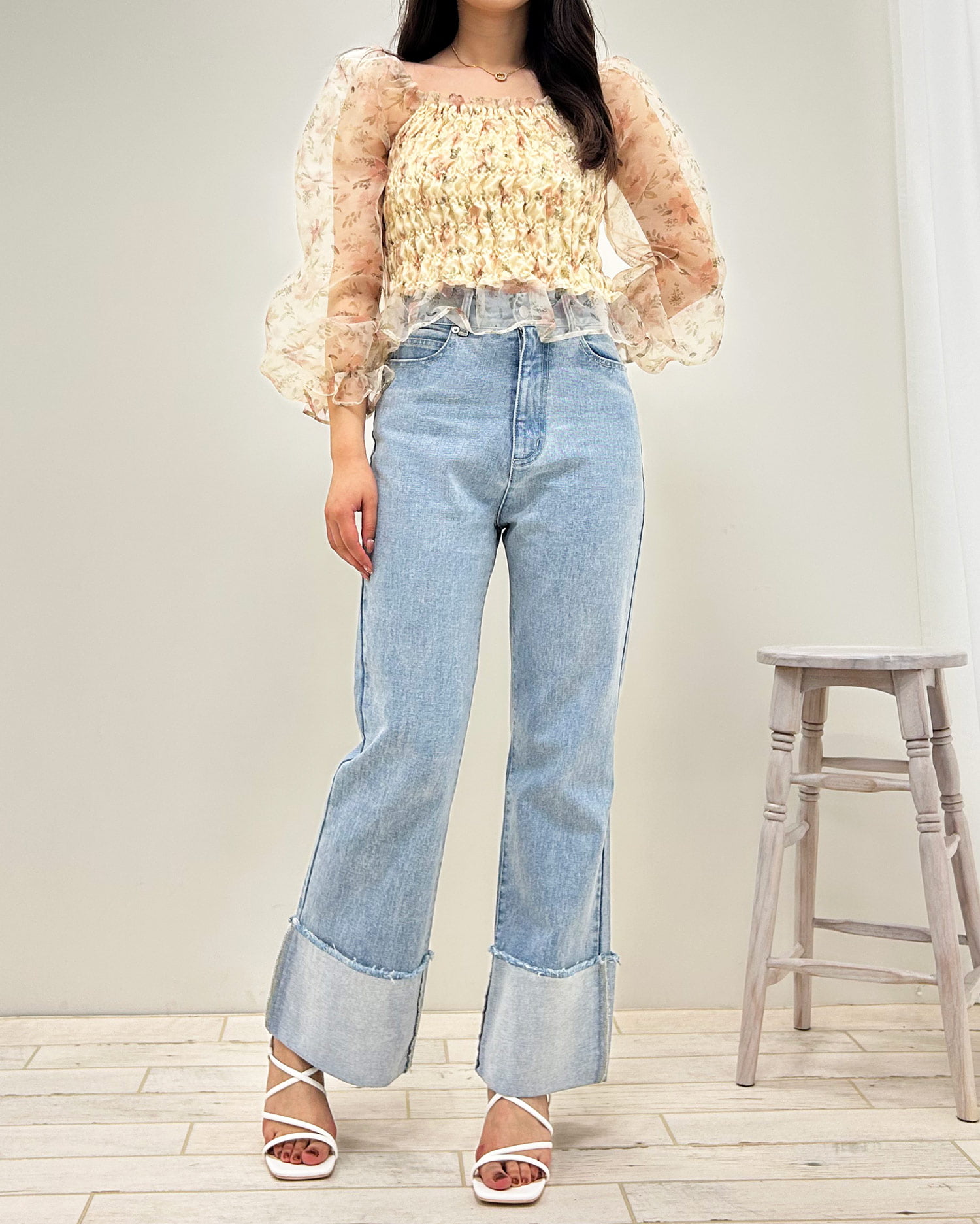 花柄シャーリング／ブラウス｜INGNI(イング) 公式通販｜INGNI STORE