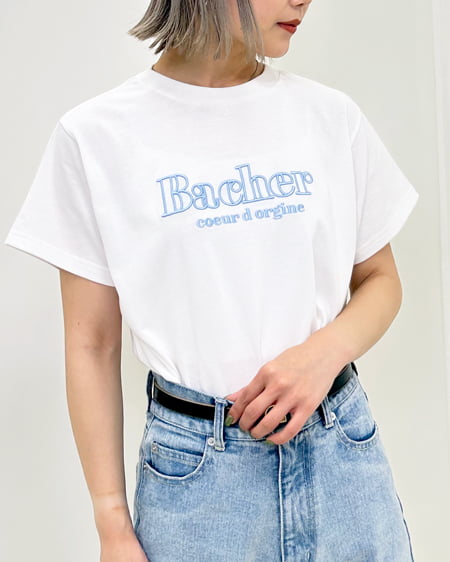 ふくれ刺しゅうロゴTシャツ