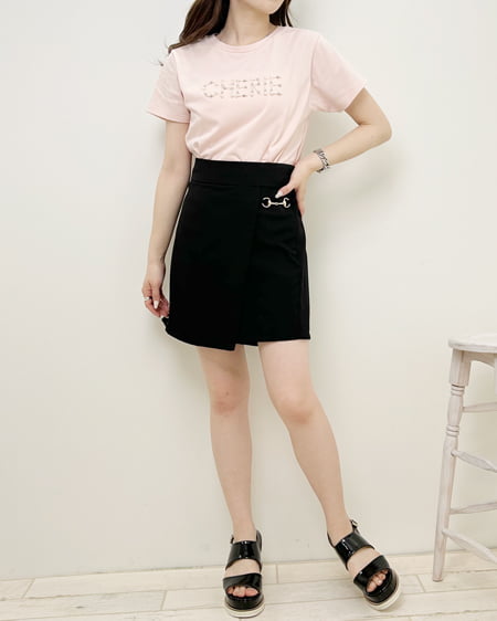 INGNI（イング） パールロゴちびTシャツ ﾋﾟﾝｸ