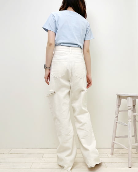 INGNI（イング） パールロゴちびTシャツ ﾗｲﾄﾌﾞﾙｰ