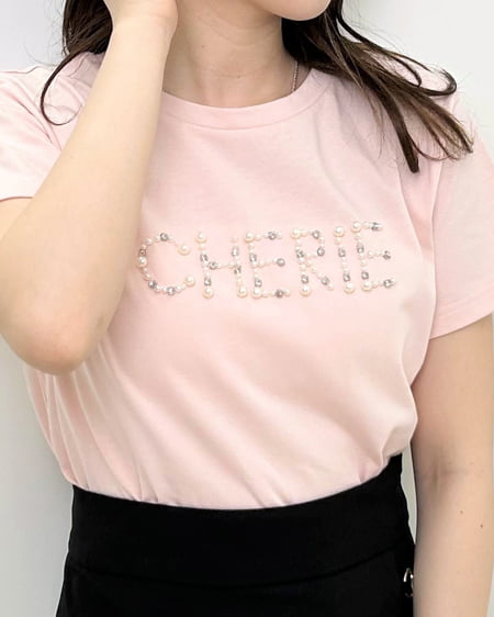 INGNI（イング） パールロゴちびTシャツ ﾋﾟﾝｸ