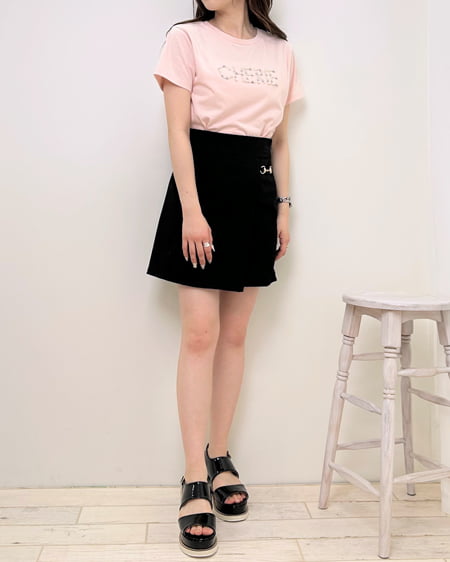 INGNI（イング） パールロゴちびTシャツ ﾋﾟﾝｸ