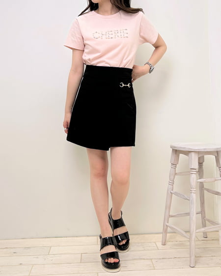 INGNI（イング） パールロゴちびTシャツ ﾋﾟﾝｸ
