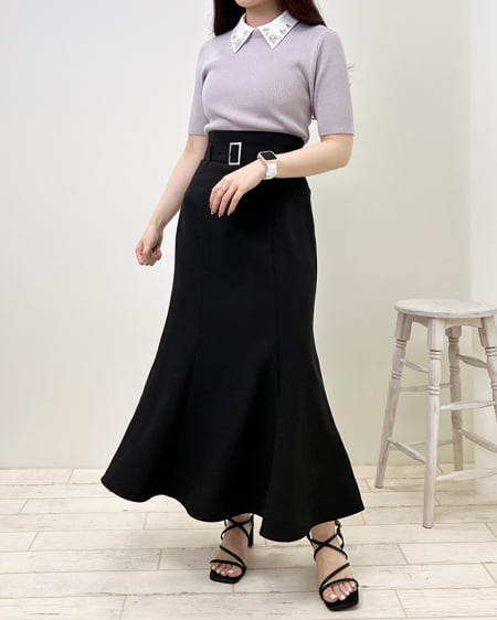 INGNI(イング) 共ベルト付マーメイド/スカート クロ