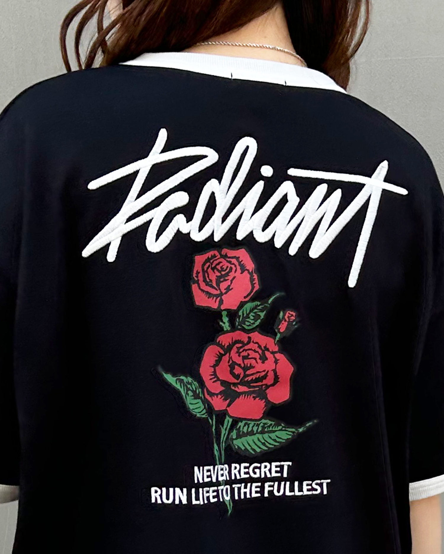 BACKバラプリントチュニックTシャツ｜INGNI(イング) 公式通販