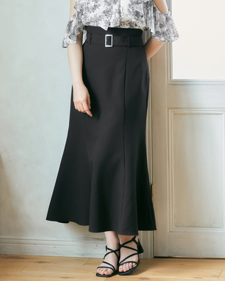 INGNI(イング) 共ベルト付マーメイド/スカート クロ