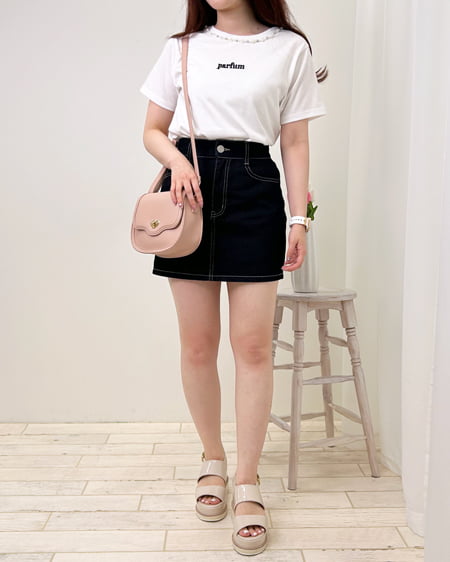 INGNI(イング) ハート金具ショルダーバッグ ピンク