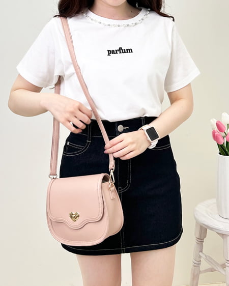 INGNI(イング) ハート金具ショルダーバッグ ピンク