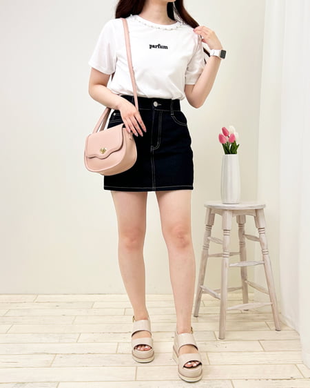 INGNI(イング) ハート金具ショルダーバッグ ピンク