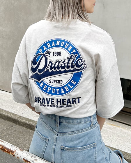 BACKサークルロゴチュニックTシャツ
