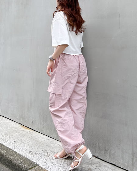 INGNI(イング) 裾結びラインストーン付ロゴTシャツ オフホワイト