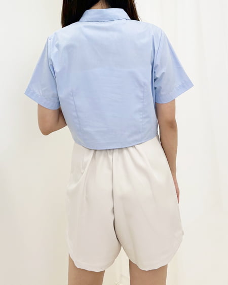 INGNI(イング) アソート/クロップド半袖シャツ サックス