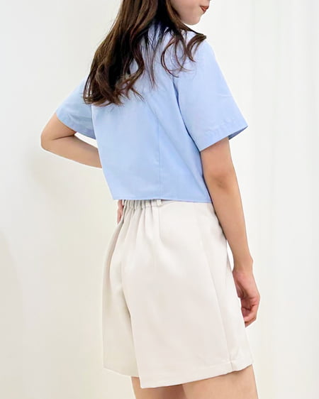 INGNI(イング) アソート/クロップド半袖シャツ サックス