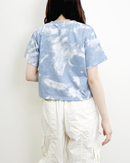 INGNI（イング） タイダイ柄ロゴショートTシャツ ﾌﾞﾙｰ