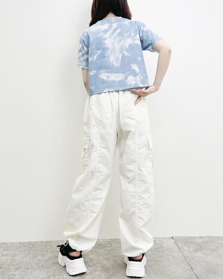 INGNI（イング） タイダイ柄ロゴショートTシャツ ﾌﾞﾙｰ