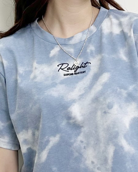 INGNI（イング） タイダイ柄ロゴショートTシャツ ﾌﾞﾙｰ