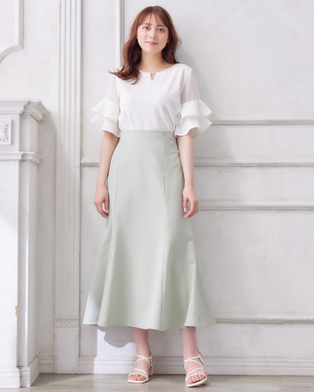 INGNI(イング) BACKレースUPマーメイドスカート ミントグリーン