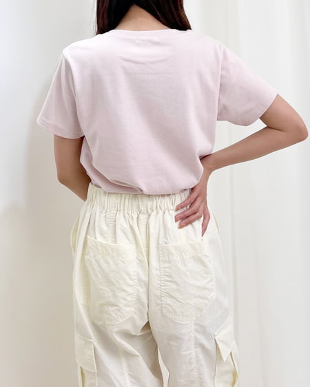 INGNI（イング） ラインストーンロゴTシャツ ﾗｲﾄﾋﾟﾝｸ