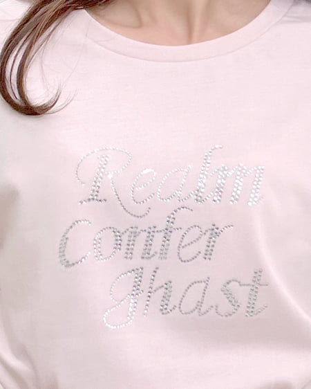 INGNI（イング） ラインストーンロゴTシャツ ﾗｲﾄﾋﾟﾝｸ