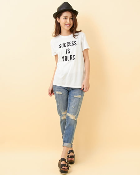 INGNI（イング） SUCCESS／Tシャツ ｵﾌﾎﾜｲﾄ