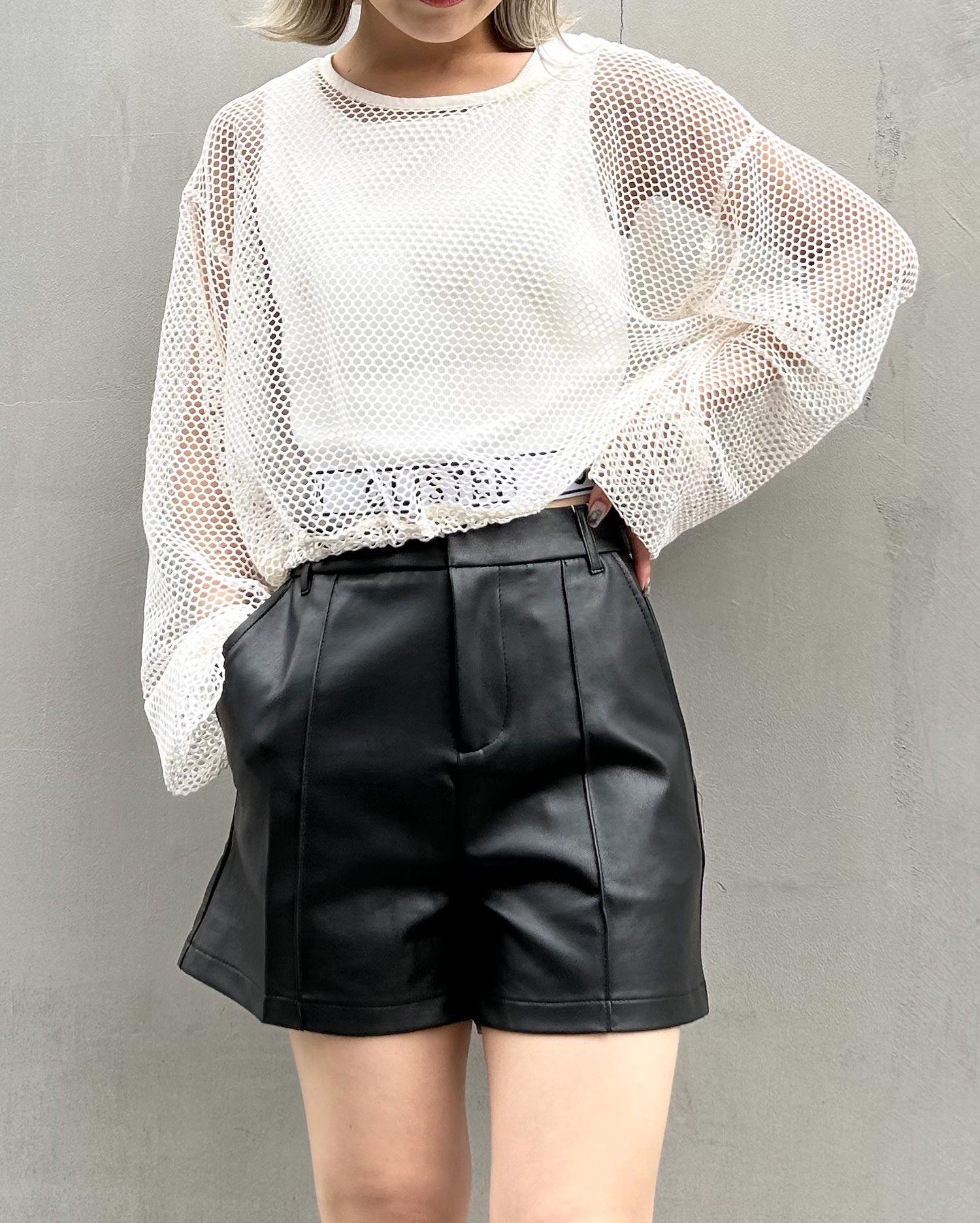 フェイクレザーショートパンツ/B|INGNI(イング) 公式通販|INGNI STORE INGNI フリルショートパンツ