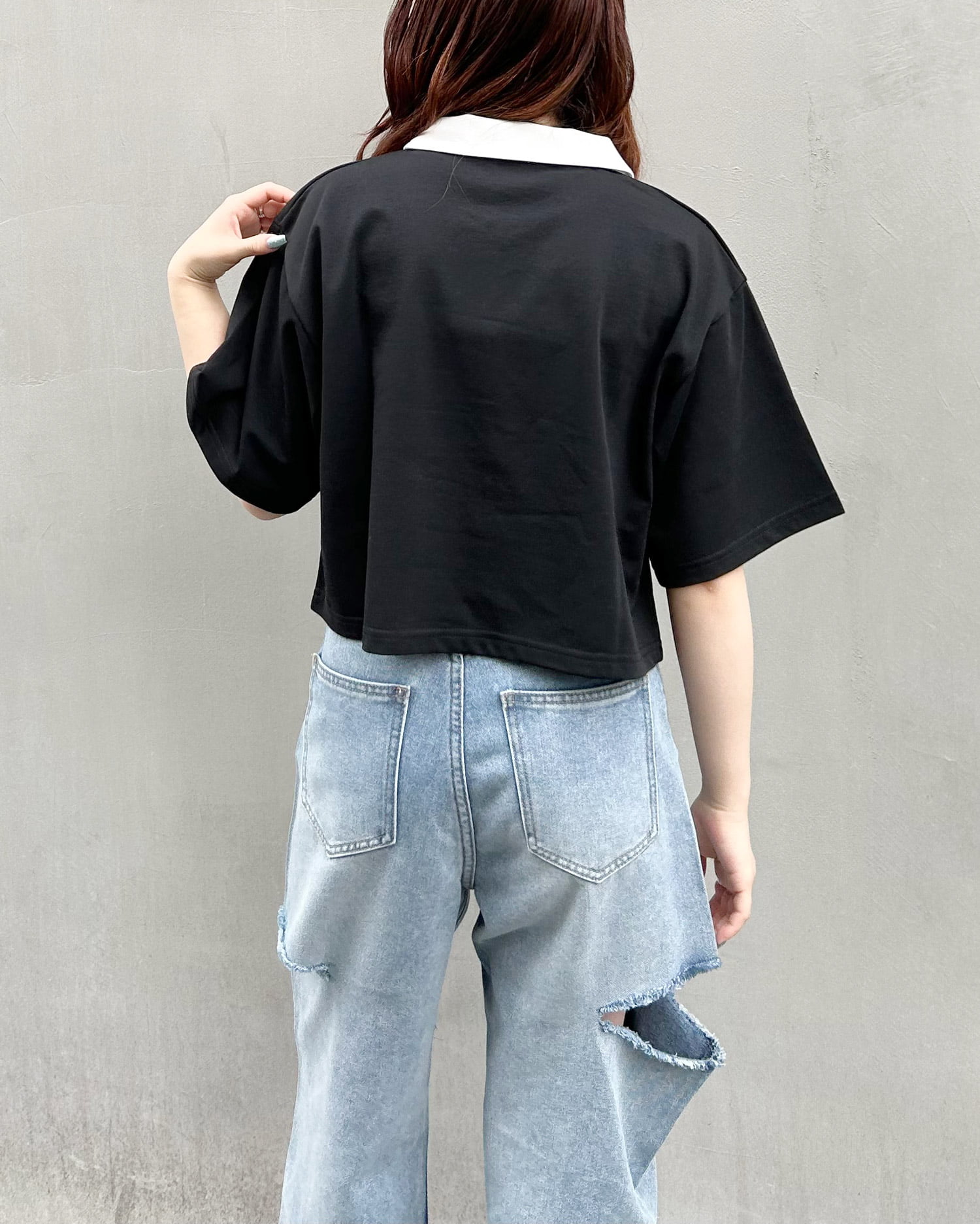 ハーフZIP／胸ロゴミニスウェットショート丈トップス｜INGNI(イング) 公式通販｜INGNI STORE