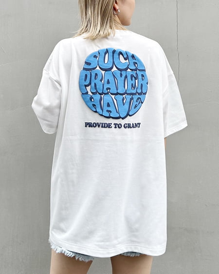 INGNI（イング） BackサークルロゴチュニックTシャツ ｵﾌﾎﾜｲﾄ/ﾌﾞﾙｰ