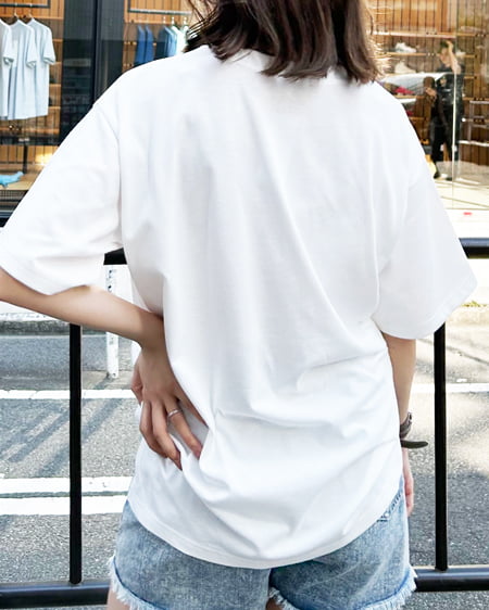 INGNI（イング） イーグルロゴTシャツ ｵﾌﾎﾜｲﾄ/ﾌﾞﾙｰ