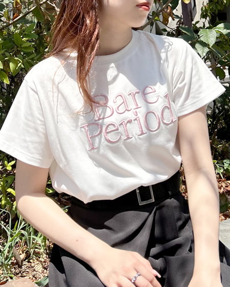 INGNI（イング） sweet刺しゅうロゴTシャツ ｵﾌﾎﾜｲﾄ/ﾋﾟﾝｸ