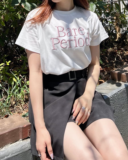 INGNI（イング） sweet刺しゅうロゴTシャツ ｵﾌﾎﾜｲﾄ/ﾋﾟﾝｸ