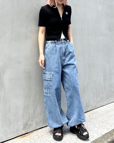 INGNI(イング) レースアップスニーカーソールサンダル クロ