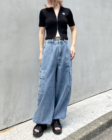 INGNI(イング) レースアップスニーカーソールサンダル クロ