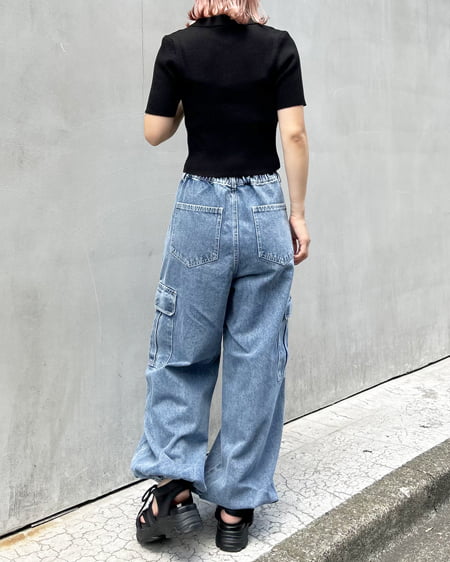 INGNI(イング) レースアップスニーカーソールサンダル クロ