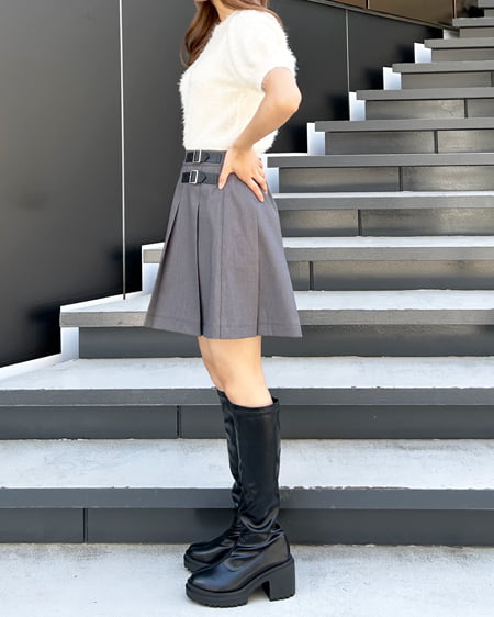 INGNI(イング) フェザーヤーンラメ半袖ニット アイボリー