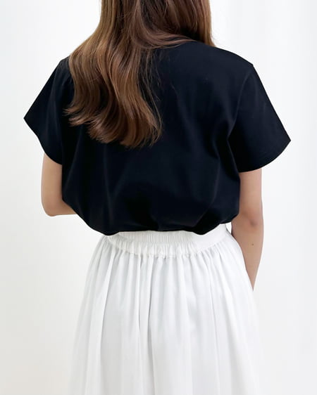 INGNI（イング） sweet刺しゅうロゴTシャツ ｸﾛ